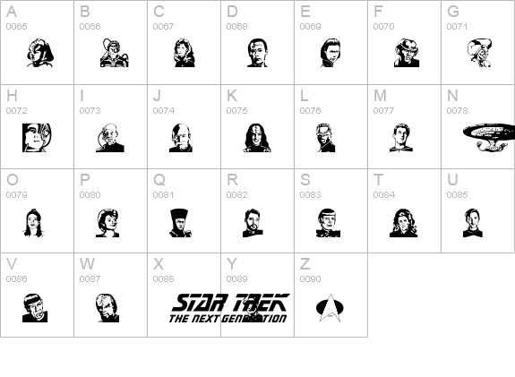 TNGcast uppercase A-Z preview