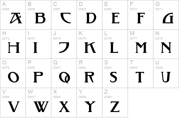 TobaccoRoadNF uppercase A-Z preview