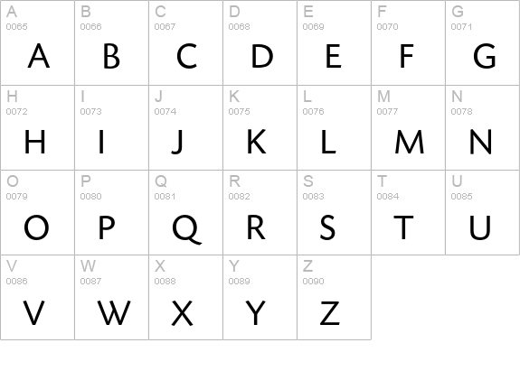 Today Sans Serif Regular uppercase A-Z preview