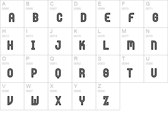 Tokyo-One uppercase A-Z preview