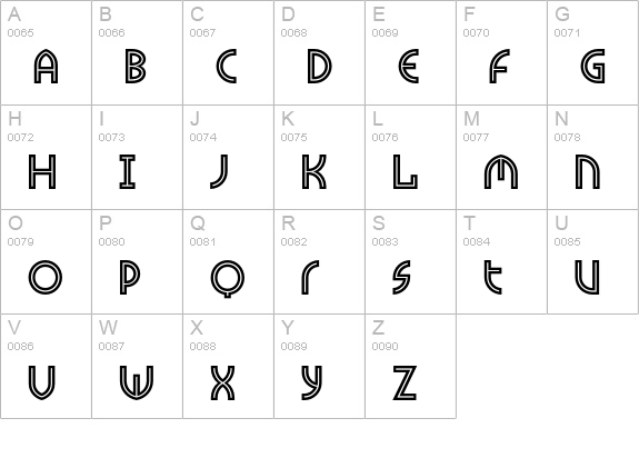 Tokyo-Two uppercase A-Z preview