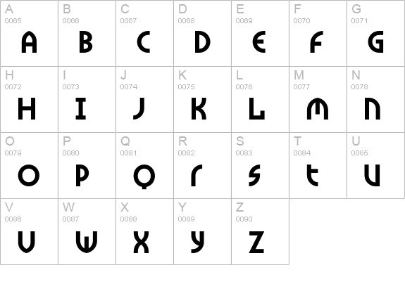 Tokyo-TwoSolid uppercase A-Z preview