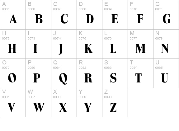 Toledo-Bold uppercase A-Z preview