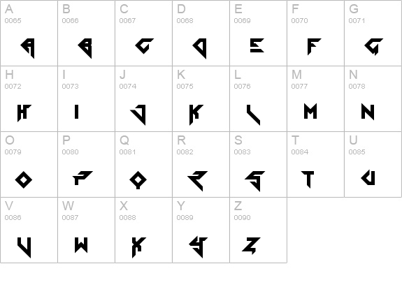 Tolerant Regular uppercase A-Z preview