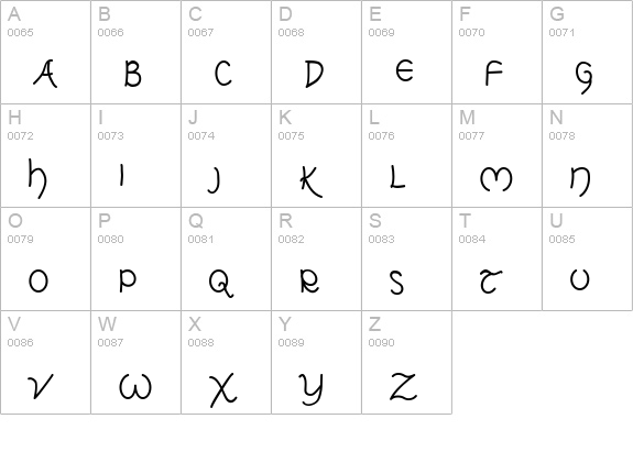 Tolkien Uncial MF uppercase A-Z preview
