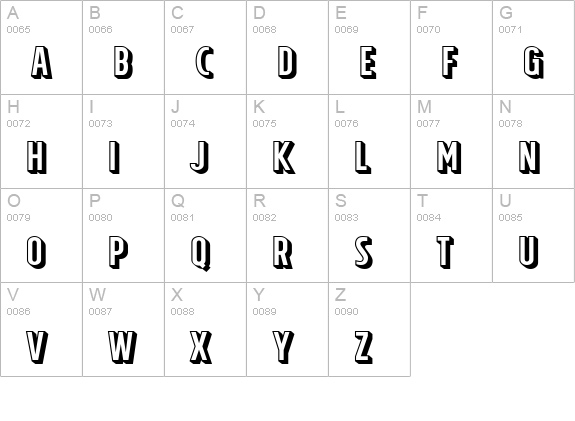 Tolyer X 3D uppercase A-Z preview