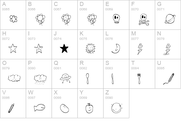 Tombats One uppercase A-Z preview