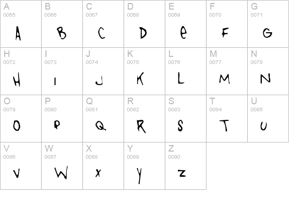 Tongue Of Colicab uppercase A-Z preview