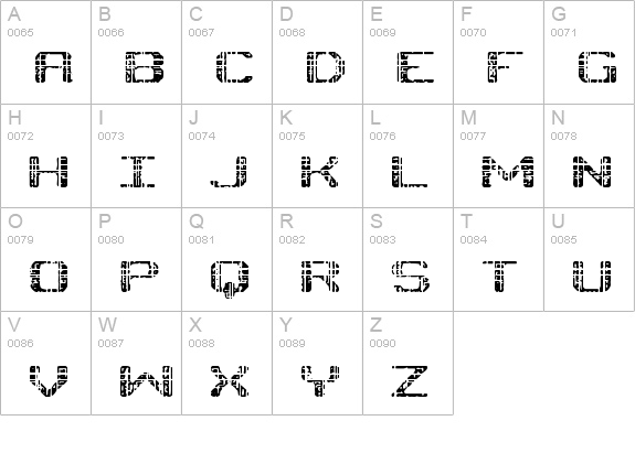 Tonik BRK uppercase A-Z preview