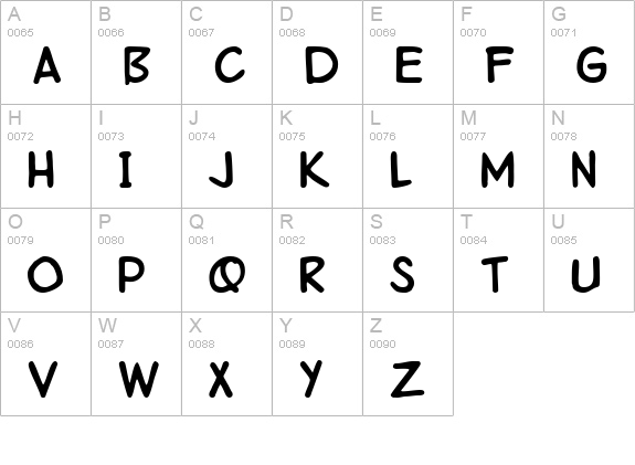 Tonio uppercase A-Z preview