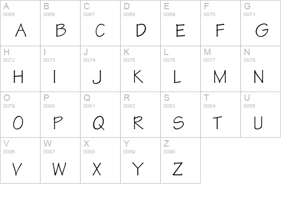 Tontil uppercase A-Z preview