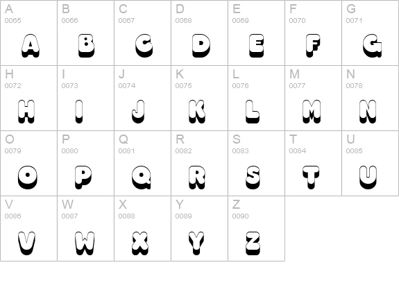 Too Regular uppercase A-Z preview
