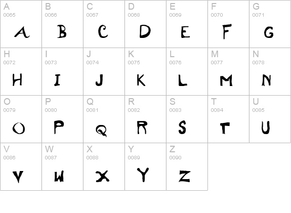 Toohey uppercase A-Z preview