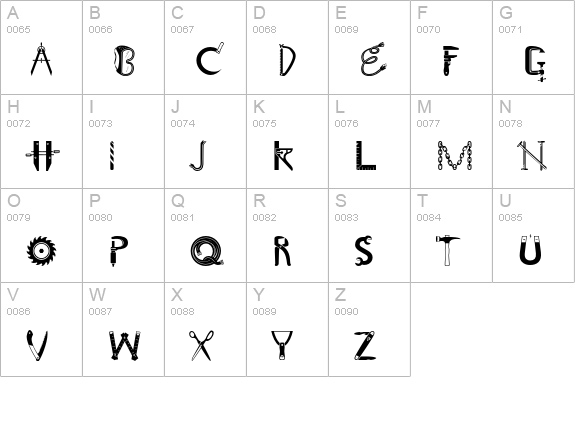 Toolbox Std uppercase A-Z preview