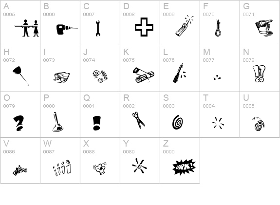 ToolTime uppercase A-Z preview