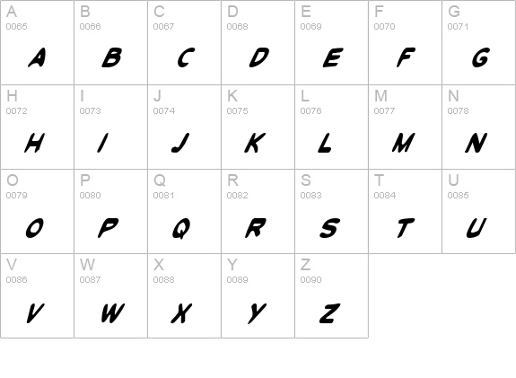 Toon Town Industrial Cond Ital uppercase A-Z preview