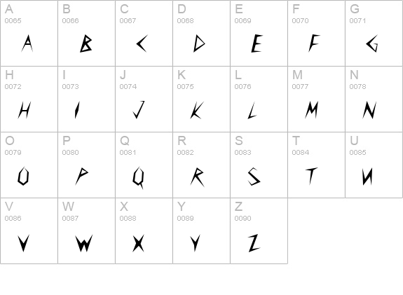 Toothpix SSi uppercase A-Z preview