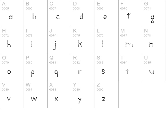 Tootlebug uppercase A-Z preview