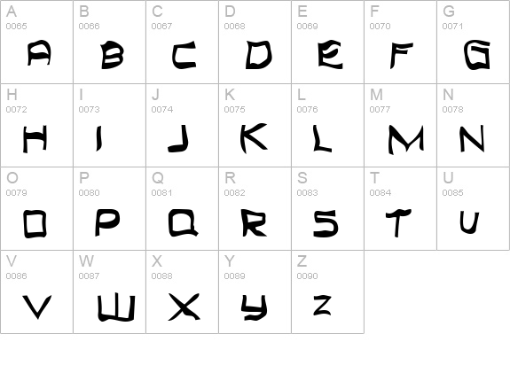 Top Bond uppercase A-Z preview