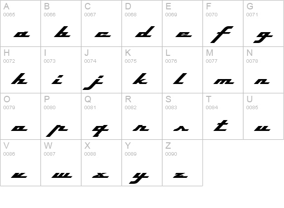 Top Speed Heavy uppercase A-Z preview