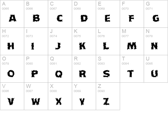Torcho uppercase A-Z preview