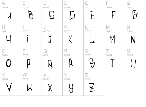 Torgny.. uppercase A-Z preview