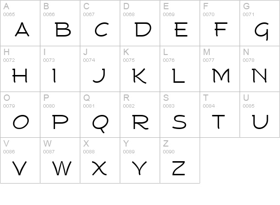 Tork uppercase A-Z preview