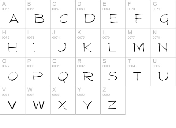 Tork Gaunt uppercase A-Z preview