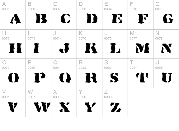 Tornado uppercase A-Z preview
