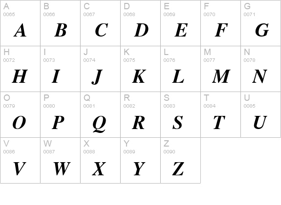 Toronto Bold Italic uppercase A-Z preview