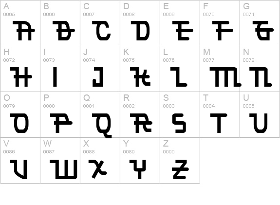 Torpedo uppercase A-Z preview
