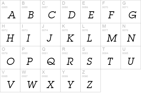 Torrent Graphic SSi Italic uppercase A-Z preview