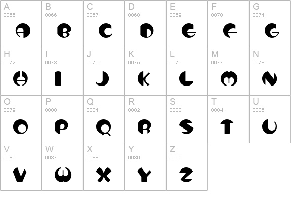 Totem uppercase A-Z preview