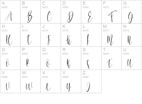 Tough Girl uppercase A-Z preview