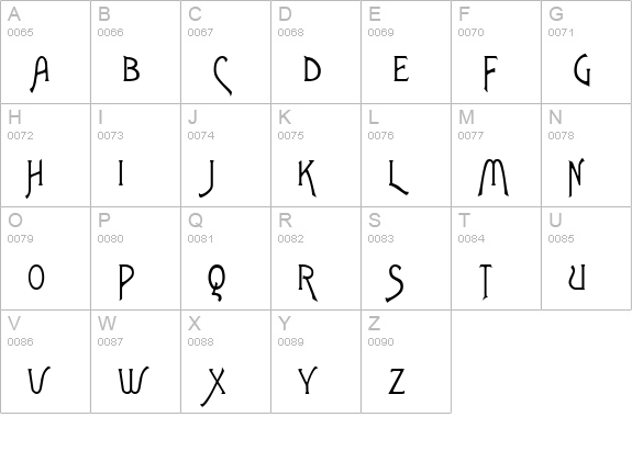 ToulouseLautrec Regular uppercase A-Z preview
