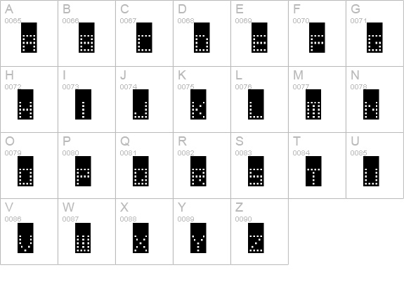 Tower Block
 uppercase A-Z preview