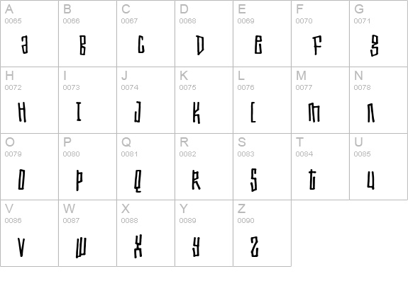Toxic waist uppercase A-Z preview