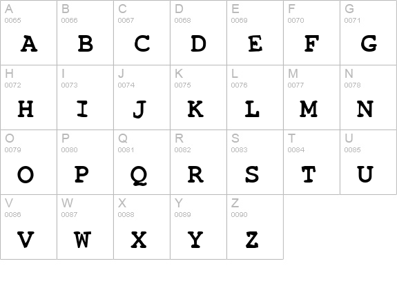 Toxica uppercase A-Z preview