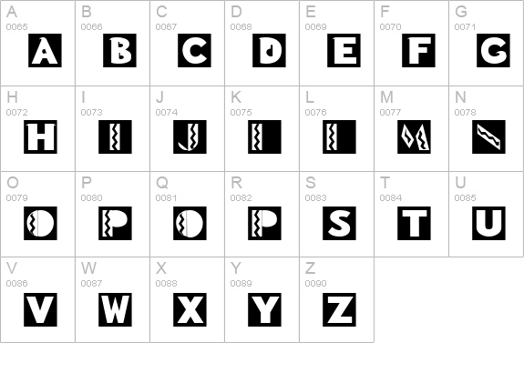 ToyBlock Regular uppercase A-Z preview