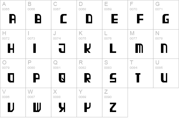 TPF Elephant uppercase A-Z preview