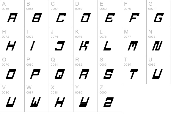 TPF Jaib BoldItalic uppercase A-Z preview
