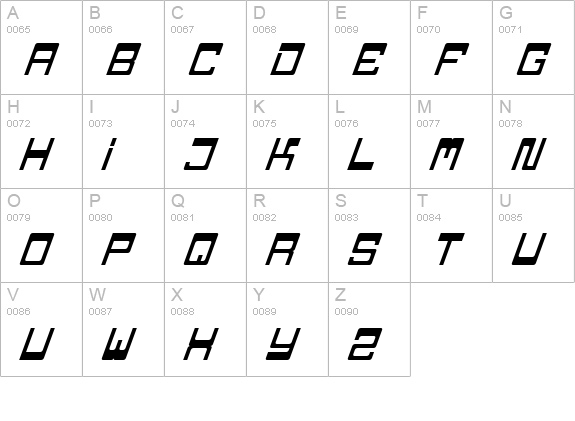 TPF Jaib Italic uppercase A-Z preview