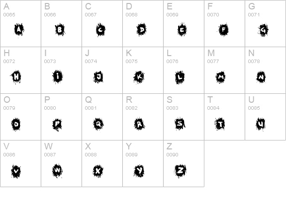 TPF Krikkel Krakkel uppercase A-Z preview