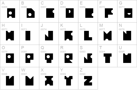 TPF Lor uppercase A-Z preview