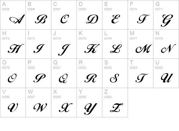 TQF_ AllisonScript uppercase A-Z preview