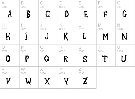 TR Alpha Dance uppercase A-Z preview
