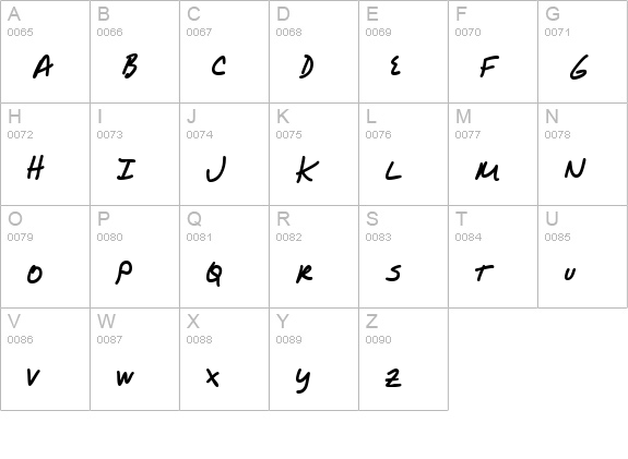 TR AlphaMack uppercase A-Z preview