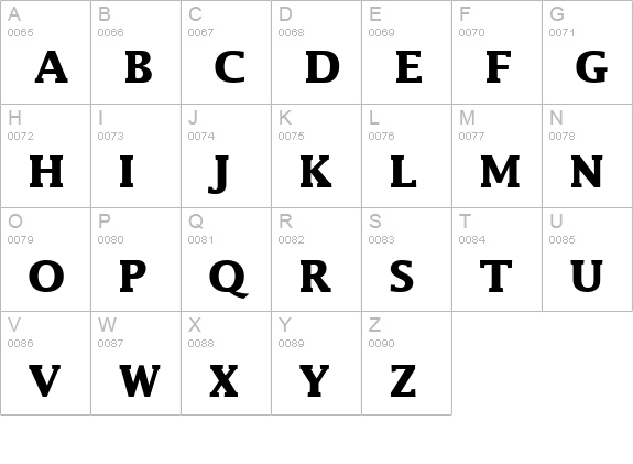 TR America Bold uppercase A-Z preview