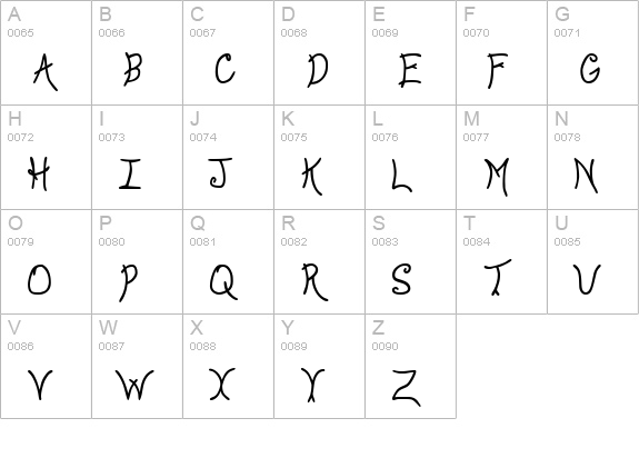 TR Anyway uppercase A-Z preview