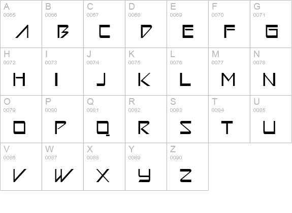 TR Astron Boy uppercase A-Z preview